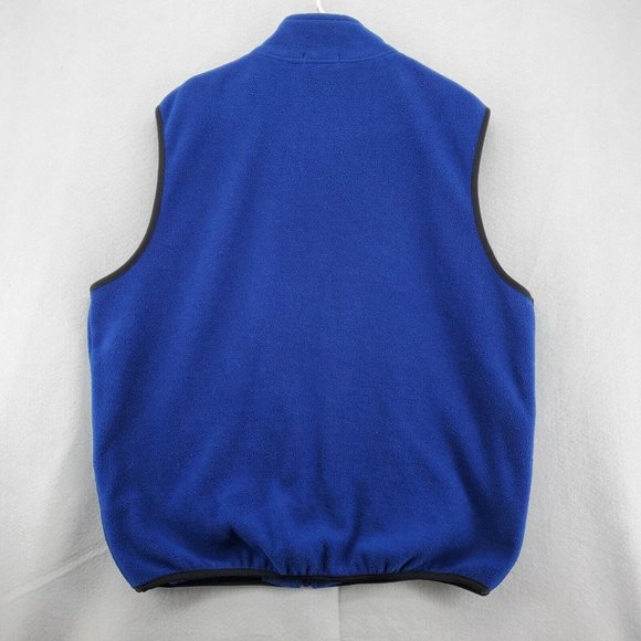 IZOD Vest Men's Long Sleeve Full Zip Fleece Pockets Soft Outdoor Blue Size Large - Picture 8 of 11